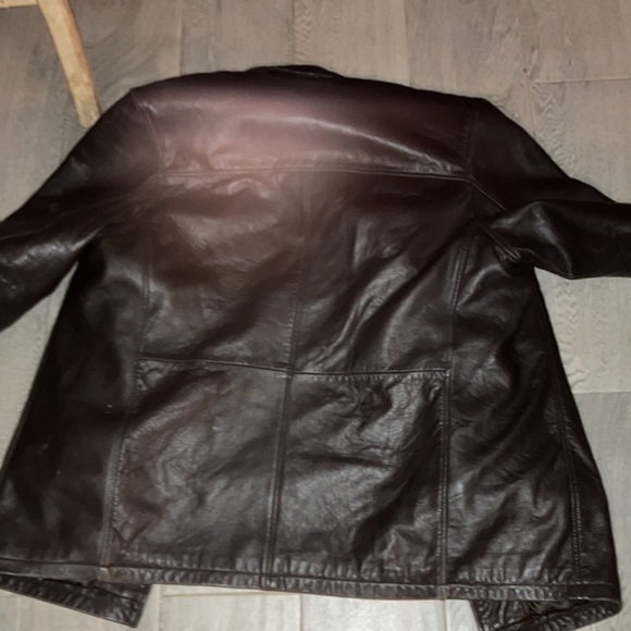 Jim and Mary Lou name of jacket, black medium men’s leather jacket like New very - Picture 4 of 4